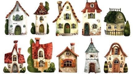 Charming and Whimsical Storybook Cottages and Fantasy Homes in a Picturesque Countryside Landscape