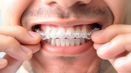 Obraz premium The secret to a confident smile: an aligner.