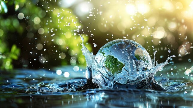 clear water shape earth, Precious Drops: Save Water Promotion for Sustainable Water Resource Management

