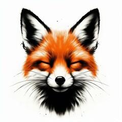 Fototapeta premium red fox cartoon on white