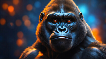 Portrait gorille 2 IA