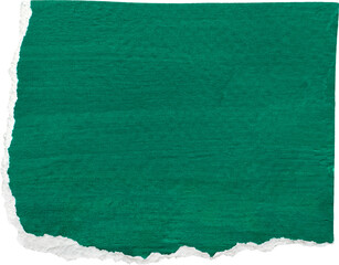 Green & White Torn Paper Piece