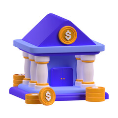Bank in 3d Illustration