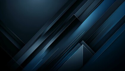 Abstract Dark Blue Geometric Background