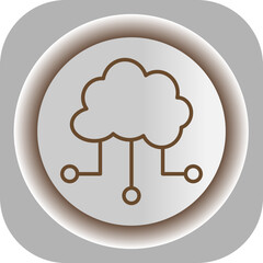 Cloud Based Architecture  Gradient Background Icon