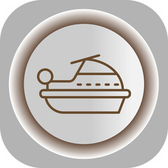 Jet Ski  Gradient Background Icon