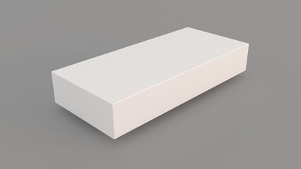 White package box. For Software and other products isolated white blank box over white background.