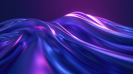 3D abstract background with flowing neon blue and purple shapes modern design aesthetics for desktop backgrounds
