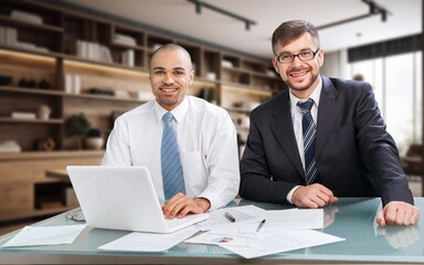 Teamwork meeting, business people work in office
