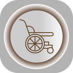 Wheelchair  Gradient Background Icon