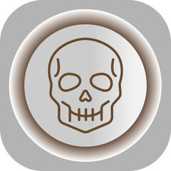 Skull  Gradient Background Icon