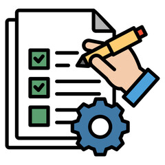 Task Management Icon Element For Design