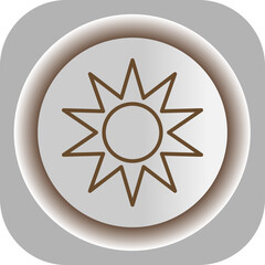 Sun  Gradient Background Icon