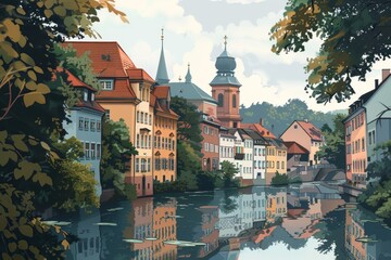 Illustration of Bamberg, Germany

