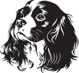 illustration of a cavalier king charles spaniel dog
