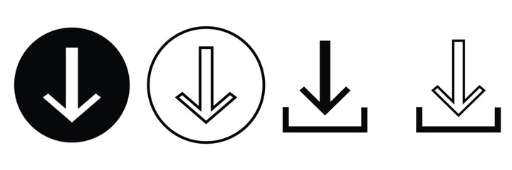 Download icon vector illustration. Download sign and symbol on white background.
