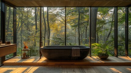Zen style bathroom Living with nature, relaxing.