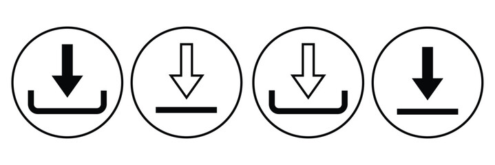 Download icon vector illustration. Download sign and symbol on white background.
