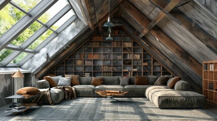 attic living room interior design inspiration