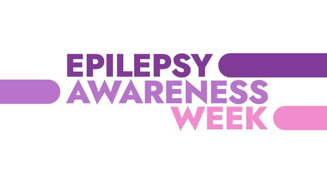 Epilepsy Awareness Week colorful motion graphics seamlessly loopable text animation on a white background great for awareness about epilepsy awareness week in may
