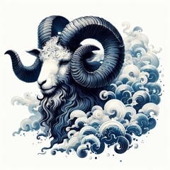capricorn zodiac illustration