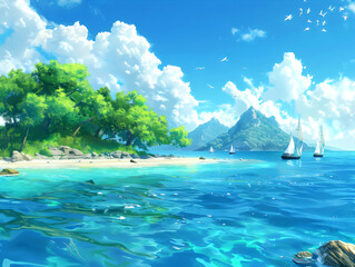 Tropical island With