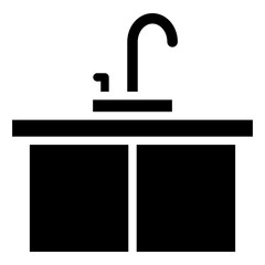 Sink Glyph Icon Design