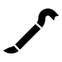 Crowbar Glyph Icon Design