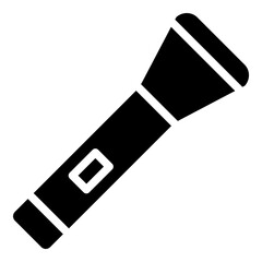 Flashlight Glyph Icon Design