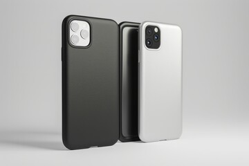 3d modelVisualize a sleek and understated smartphone case with a minimalist design, featuring clean lines and simple aesthetics for a timeless look.isolated on white background