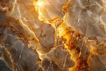 Texture resembling marble with a warm glow background and shimmering bright light.