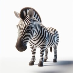 zebra isolated on white