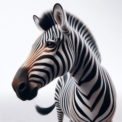 zebra isolated on white