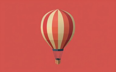 Naklejka premium Gas Balloon flat design front view historical flight exhibit theme animation Analogous Color Scheme