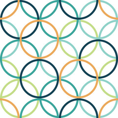 Fototapeta premium Designs for textiles,social media,wrapping paper,fabric. Colorful background with orange, pink, violet rings.