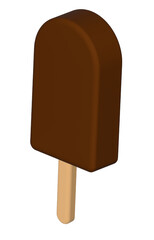 3D chocolate ice cream