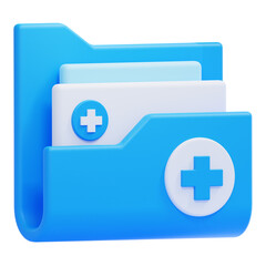 Obraz premium PNG 3D Medical Record icon isolated on a white background