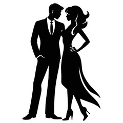 Beautiful Love Couple Romantic Silhouette 