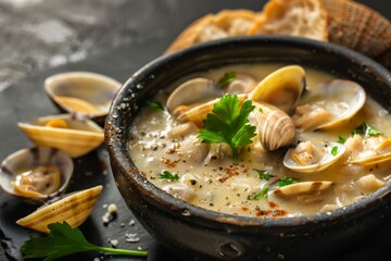 image of clams cooked in delicious sauce - Powered by Adobe