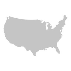 A map of the United States is shown in a gray color