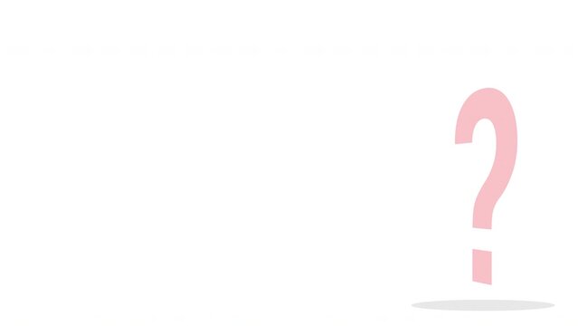 Red questions mark rotate for background video