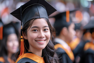 Malay graduate student celebrating graduation day from university
