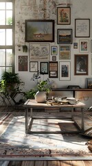 RusticChic Eclectic Living Room A ScandinavianInspired Space Filled with Art and Natural Light