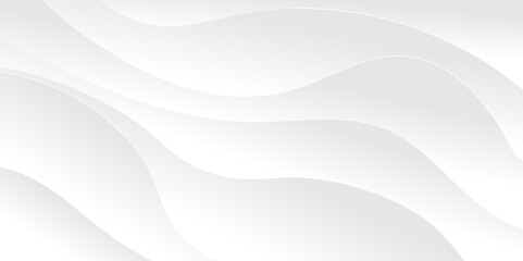 Fototapeta premium Abstract white and light gray wave modern soft luxury texture with smooth and clean vector subtle background illustration. 