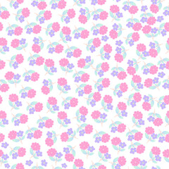 seamless flowers pattern. Delicate petals and vibrant blossoms create an artistic and vintage botanical illustration. Perfect for wallpaper, fabric, wrapping paper and more.