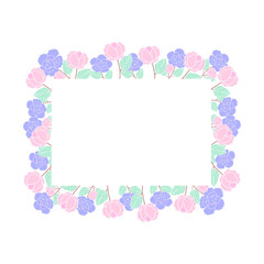 coquette Pink and purple Flower Frame