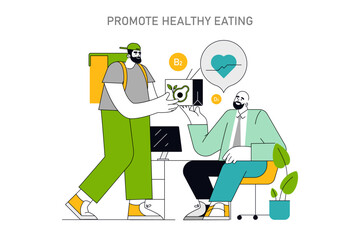 Employee Well-being concept. Vector Illustration