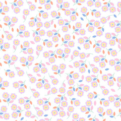 coquette seamless flowers pattern.