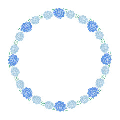 coquette blue Flower Frame