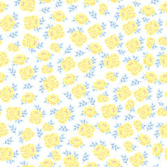 coquette seamless flowers pattern. Delicate petals and vibrant blossoms create an artistic and...
